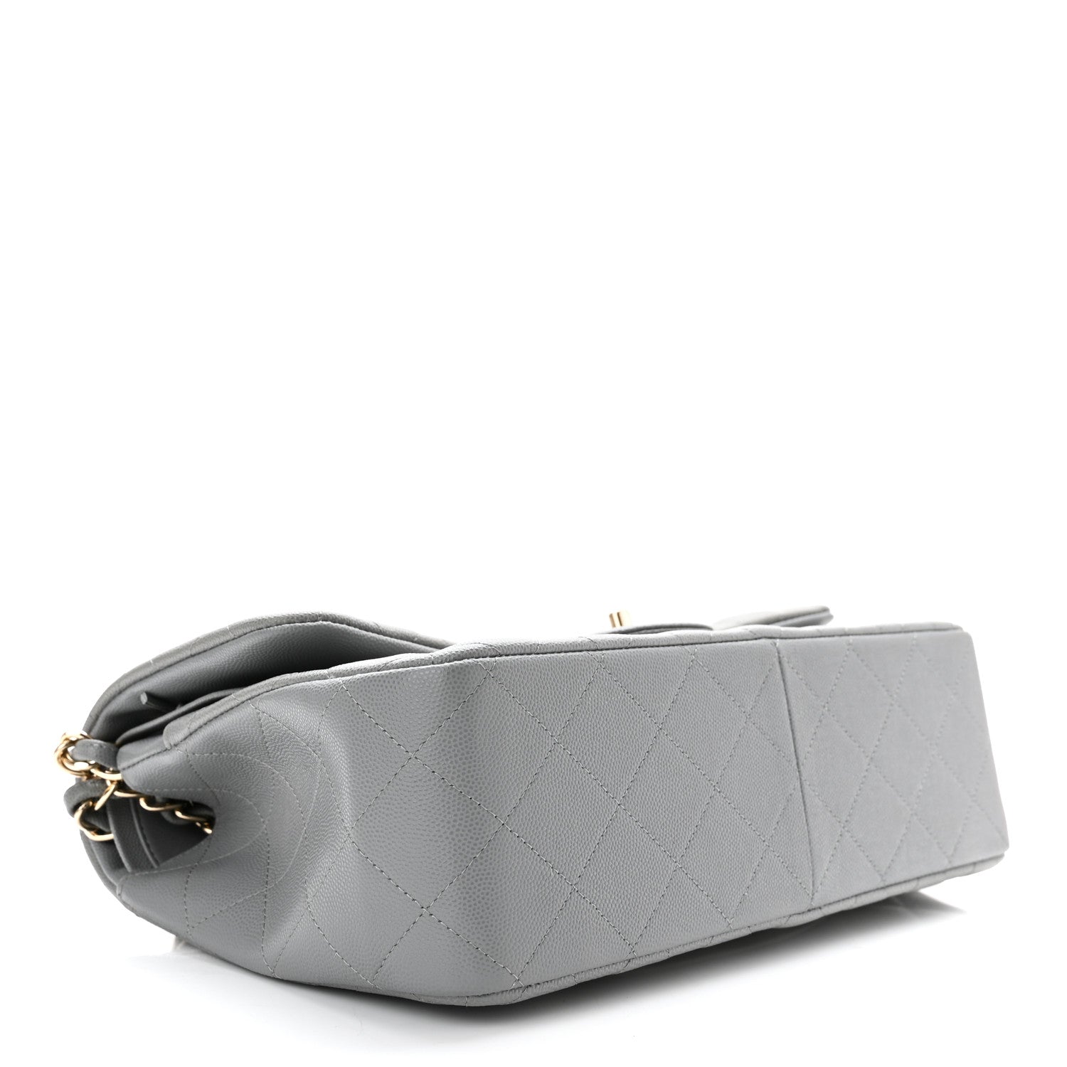 Chanel Caviar Quilted Jumbo Double Flap Grey 4 of 11