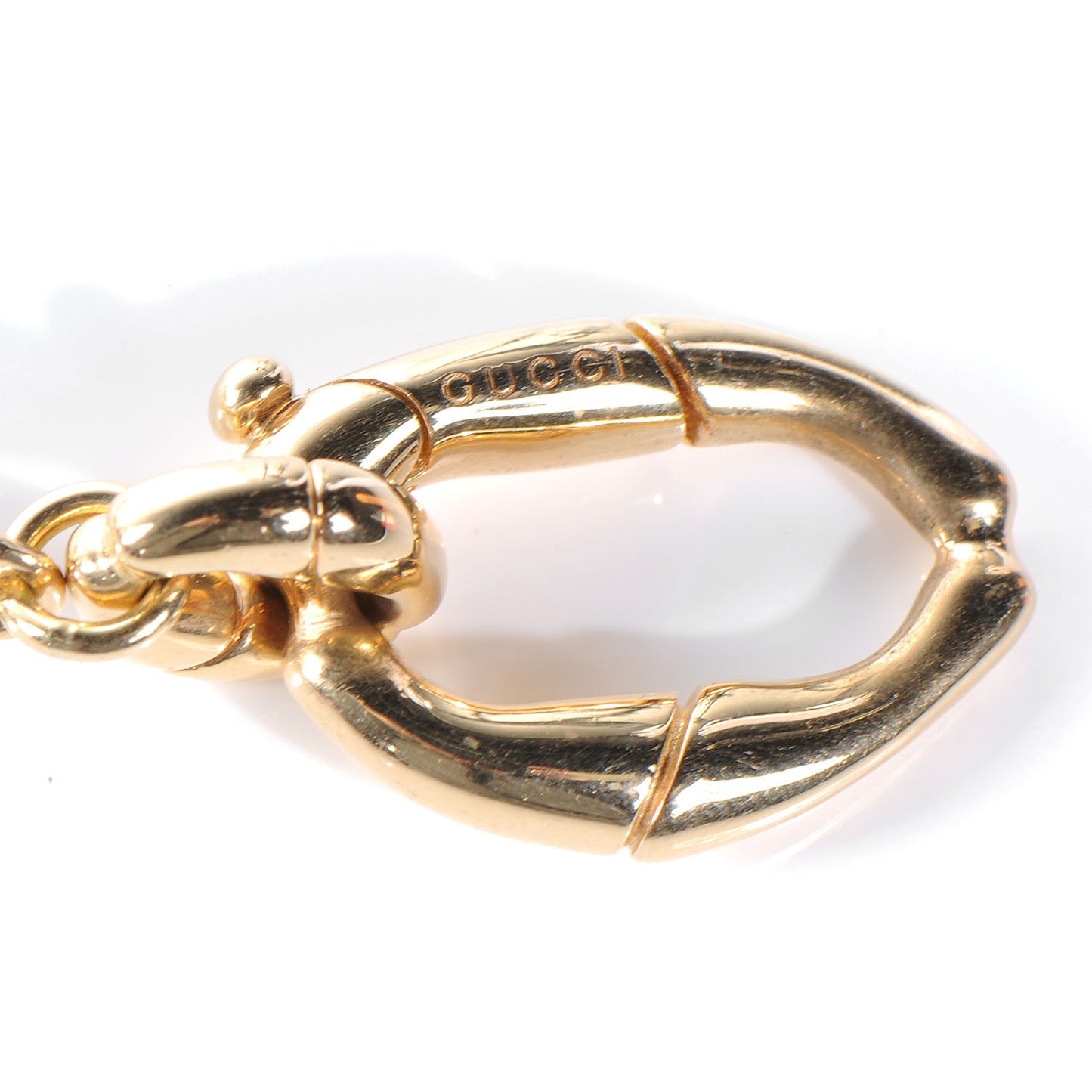 18K Rose Gold Bamboo Chain Link Necklace