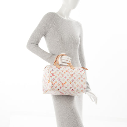 Louis Vuitton Watercolor Aquarelle Speedy 30 White 2 of 7