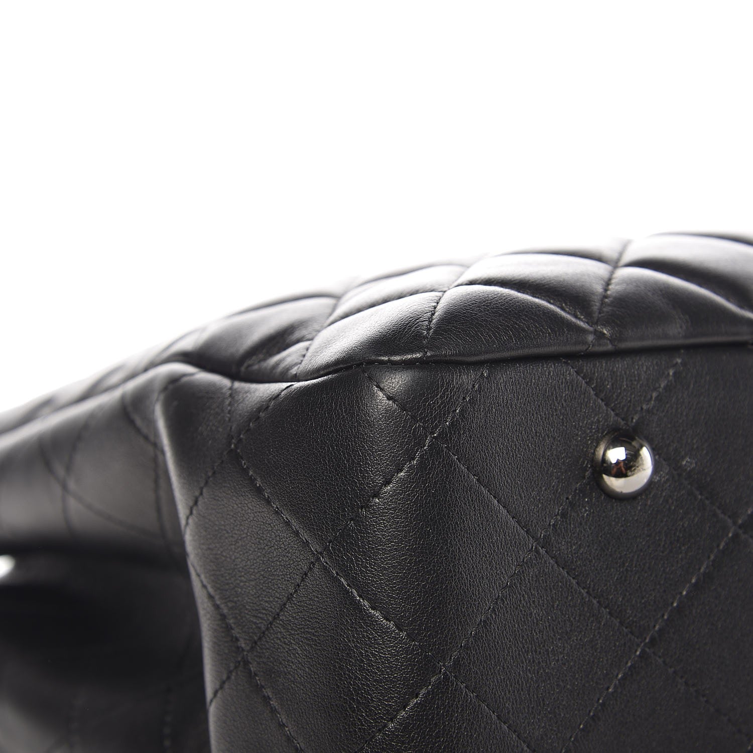 Chanel Calfskin Quilted Large CC Shopping Tote Black 9 of 12