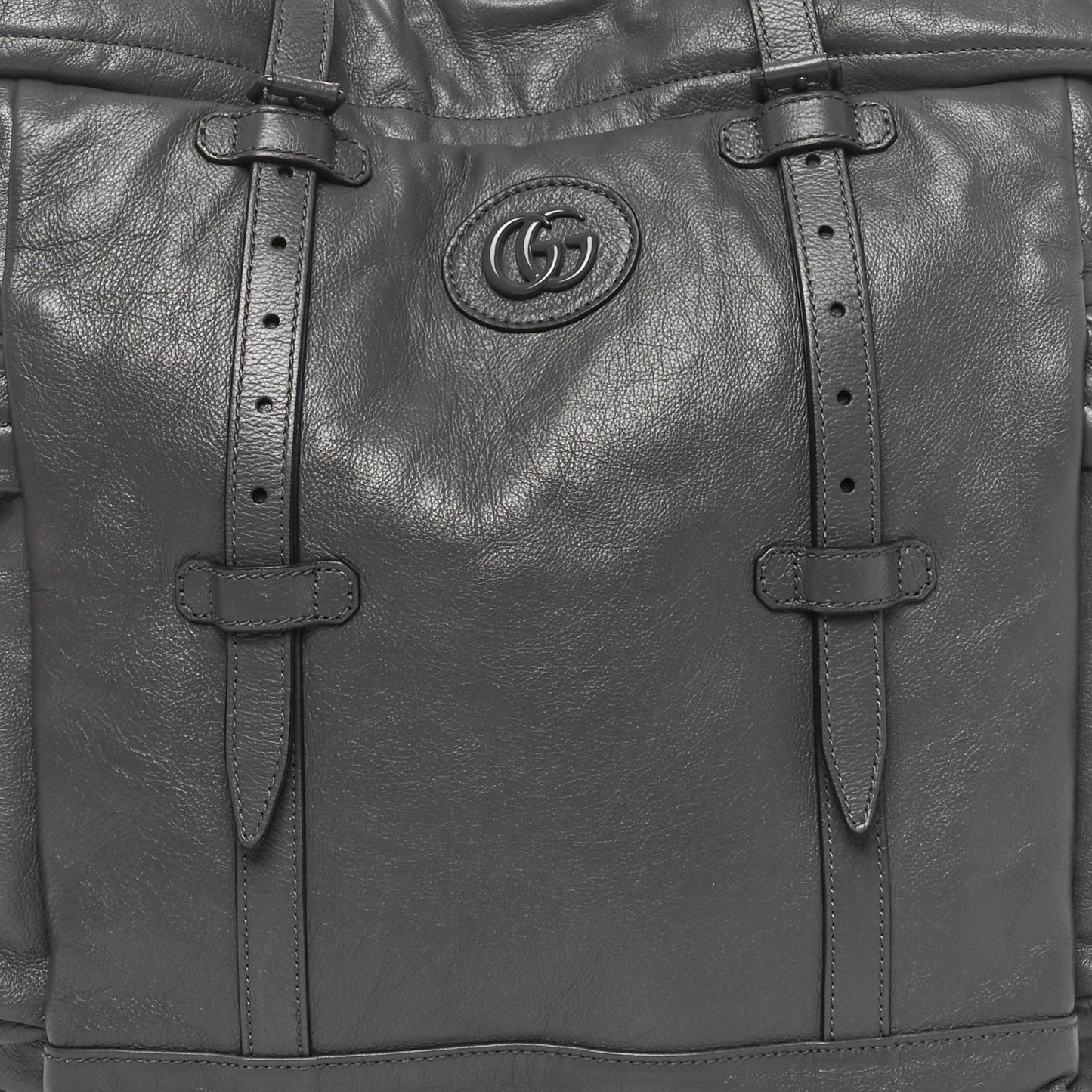 Piuma Lux Energy Monochrome Double G Drawstring Tote Grey