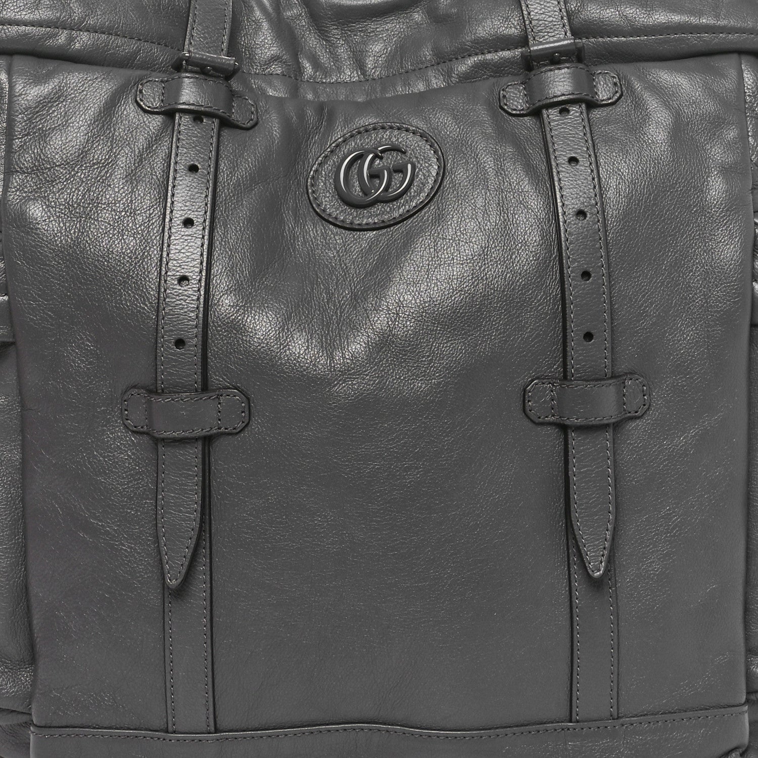 Gucci Piuma Lux Energy Monochrome Double G Drawstring Tote Grey 8 of 10