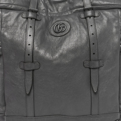 Gucci Piuma Lux Energy Monochrome Double G Drawstring Tote Grey 8 of 10