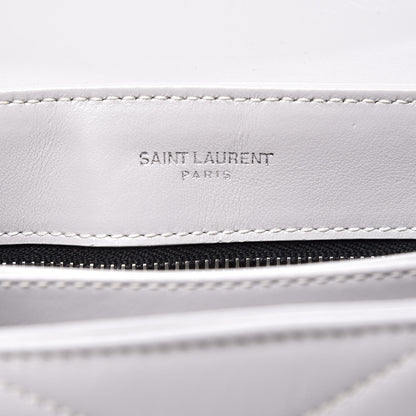 Saint Laurent Calfskin Y Quilted Monogram Toy Loulou Satchel Granite 7 of 10