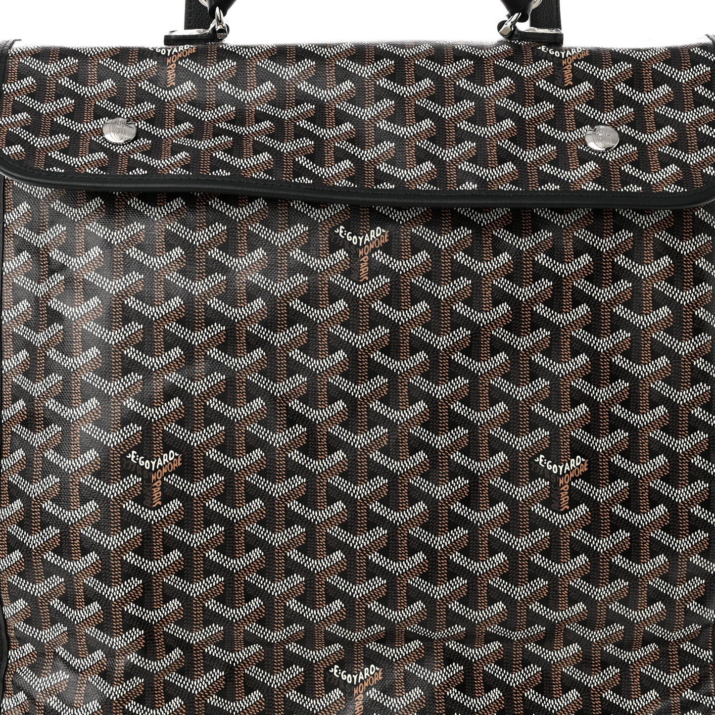 Goyardine Saint Leger Soft Briefcase Backpack Black