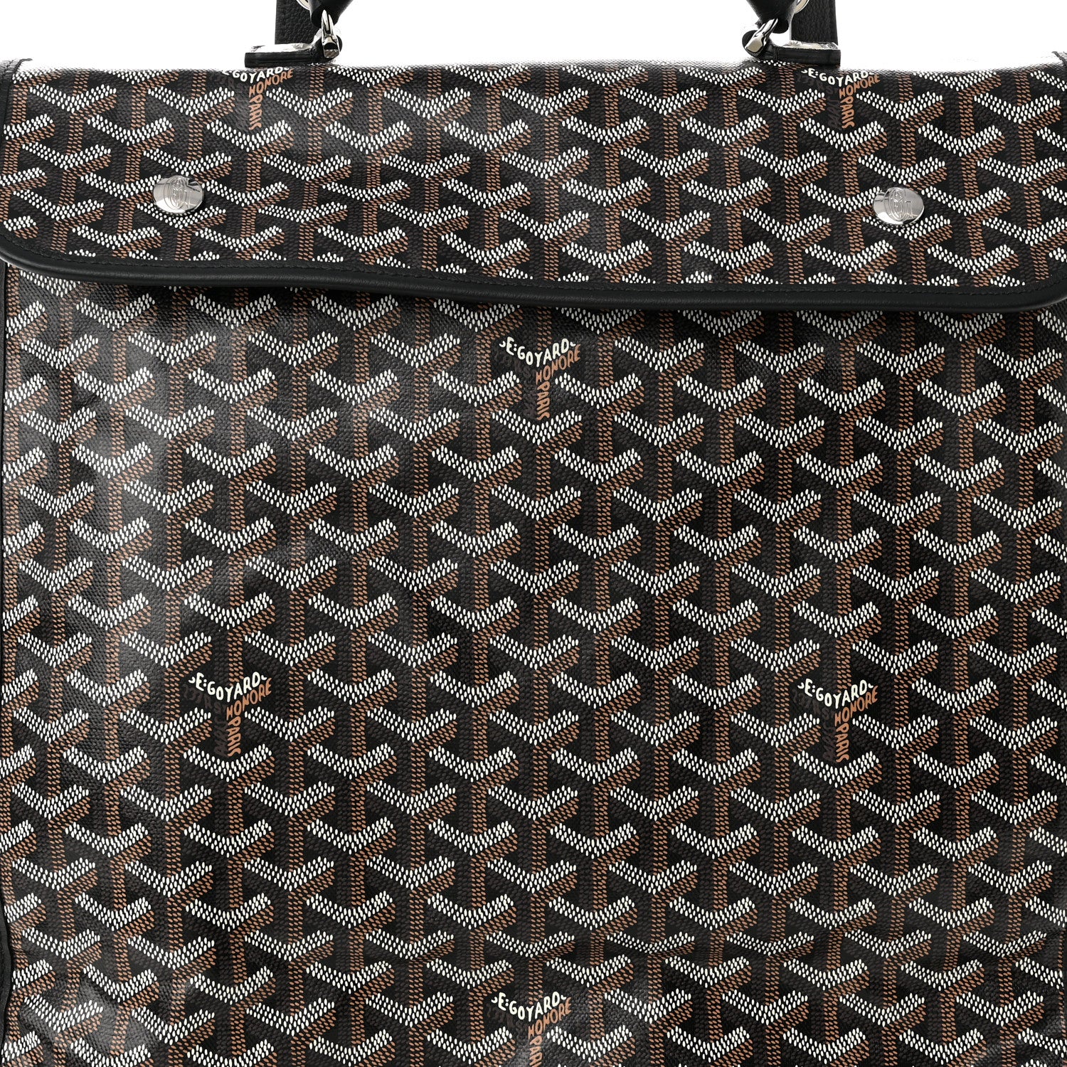 Goyard Goyardine Saint Leger Soft Briefcase Backpack Black 6 of 8