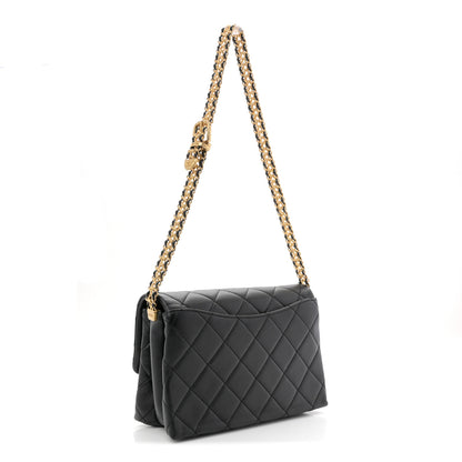 Chanel Calfskin Quilted Belt Chain Flap Black 3 of 11