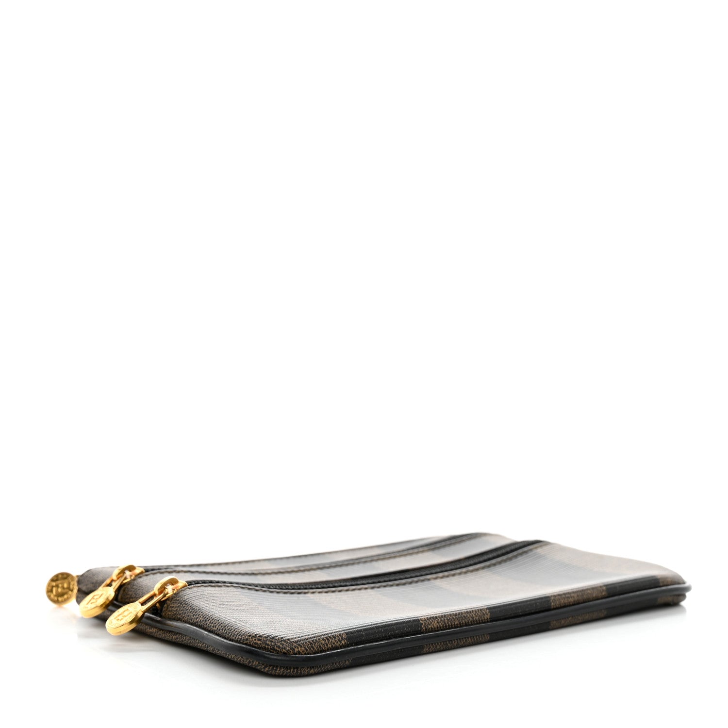 Fendi Pequin Zip Clutch Tobacco 4 of 13