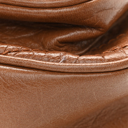 Saint Laurent Crinkled Calfskin Matelasse Monogram Medium Niki Chain Satchel Caramel 12 of 12