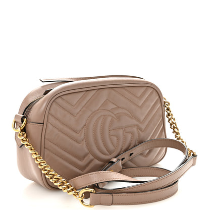 Gucci Calfskin Matelasse Small GG Marmont Chain Shoulder Bag Porcelain Rose 3 of 10