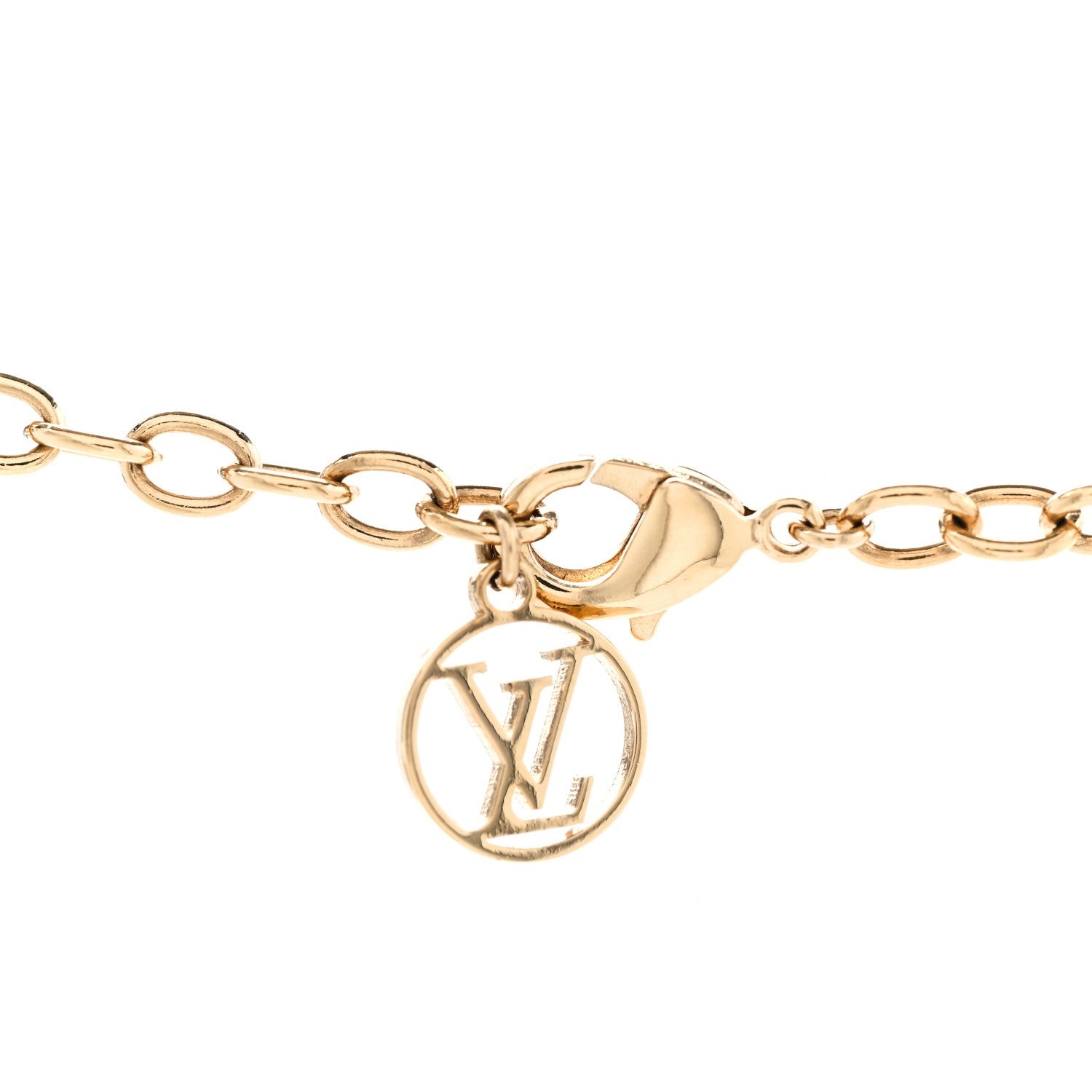 Louis Vuitton Logomania Sautoir Necklace Silver Gold 6 of 6