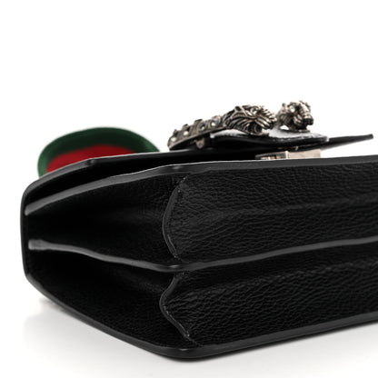 Gucci Dollar Calfskin Crystal Web Mini Dionysus Bamboo Top Handle Bag Black Black Diamond 8 of 9