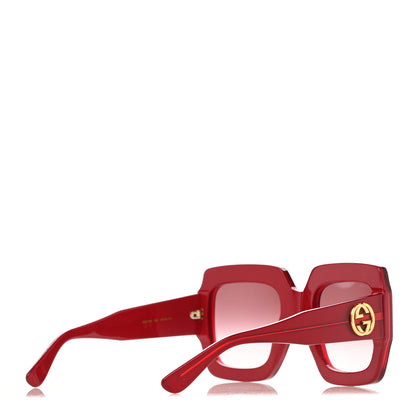 Gucci Square Web Frame GG0178S Sunglasses Red 4 of 7