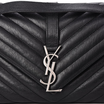 Saint Laurent Sheepskin Matelasse Medium Monogram College Punk Chain Satchel Black 9 of 9