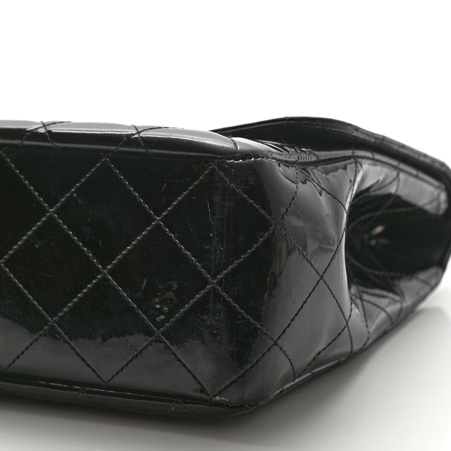 Chanel Patent Quilted Jumbo Single Flap Black 10 of 12