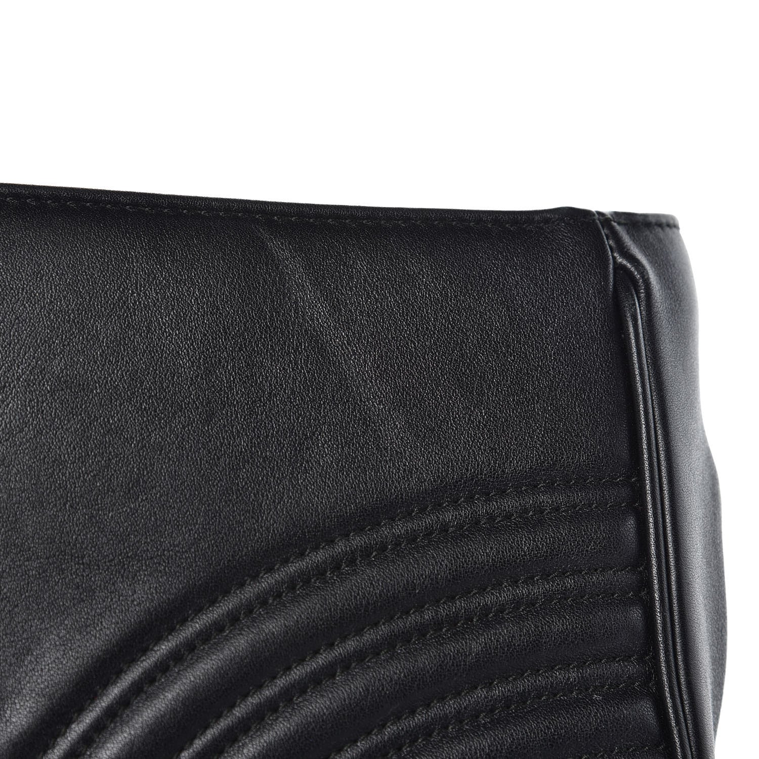 Gucci Calfskin Matelasse Medium GG Marmont Shoulder Bag Black 12 of 16