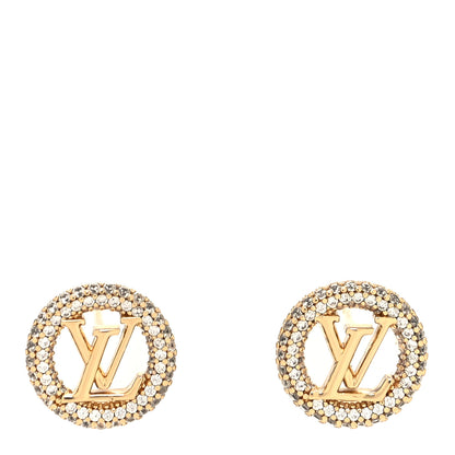 Louis Vuitton Crystal Louise By Night Earrings Gold 1 of 4