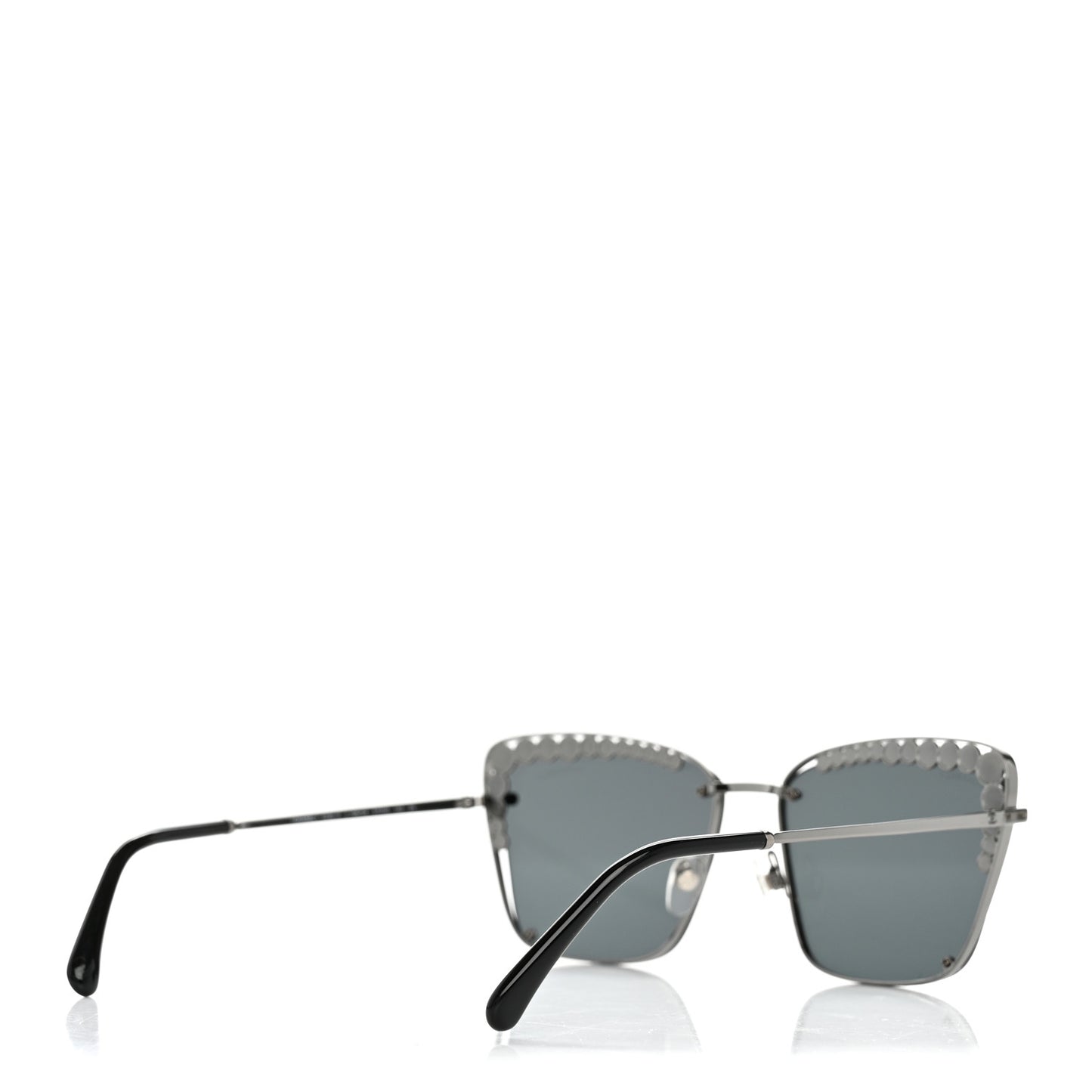 Square Frame Pearl Sunglasses 4235-H Dark Grey