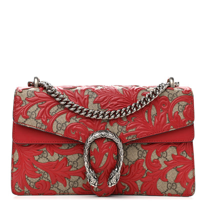 Gucci GG Supreme Monogram Arabesque Small Dionysus Shoulder Bag Hibiscus Red 1 of 14