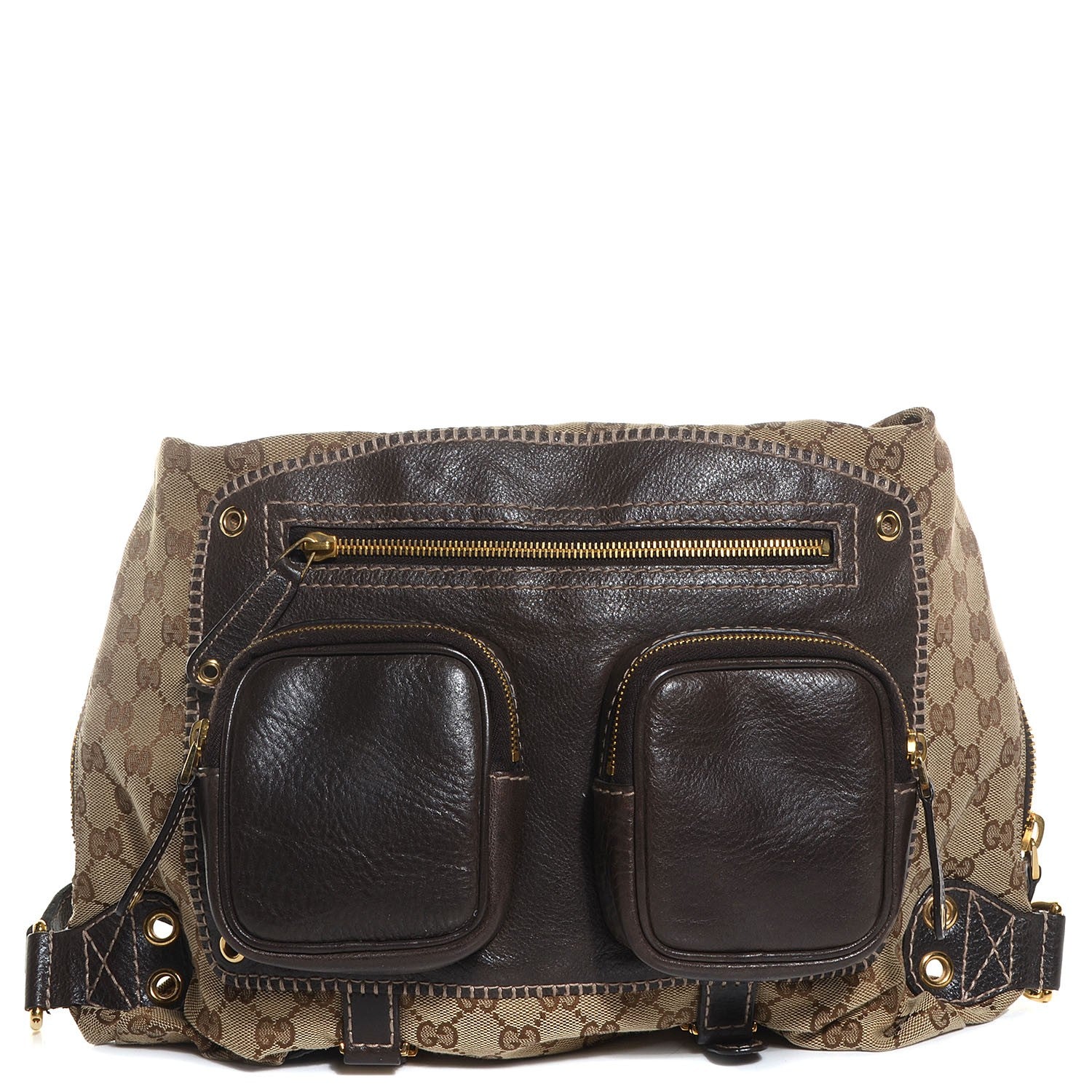 Gucci Monogram Medium Darwin Convertible Backpack Brown 1 of 9