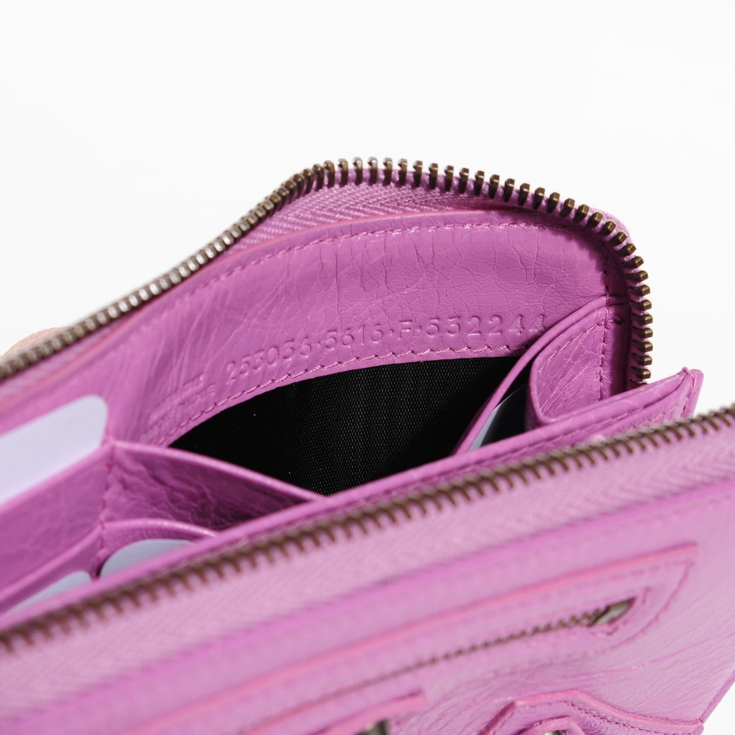 Agneau Classic Hardware Continental Zip Around Wallet Rose Berlingot