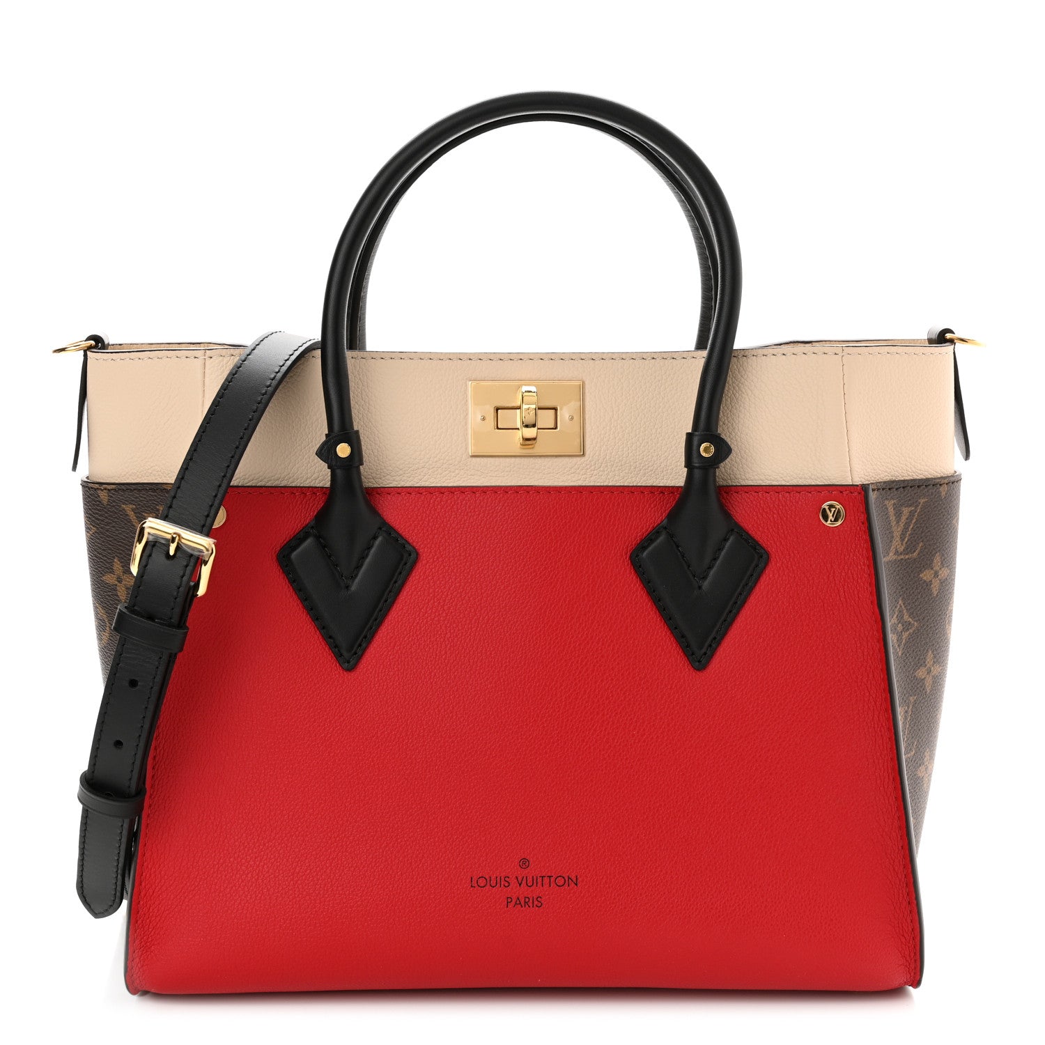 Louis Vuitton Calfskin Monogram On My Side Pirate Red 1 of 9