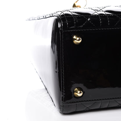 Christian Dior Patent Cannage Large Lady Dior Black 8 of 9