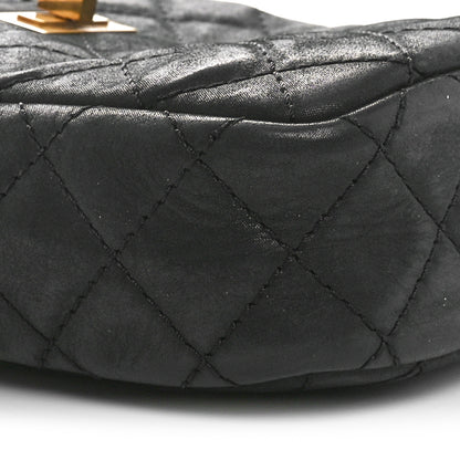 Chanel Nubuck Iridescent Calfskin Quilted Reissue Camera Case Black 9 of 10
