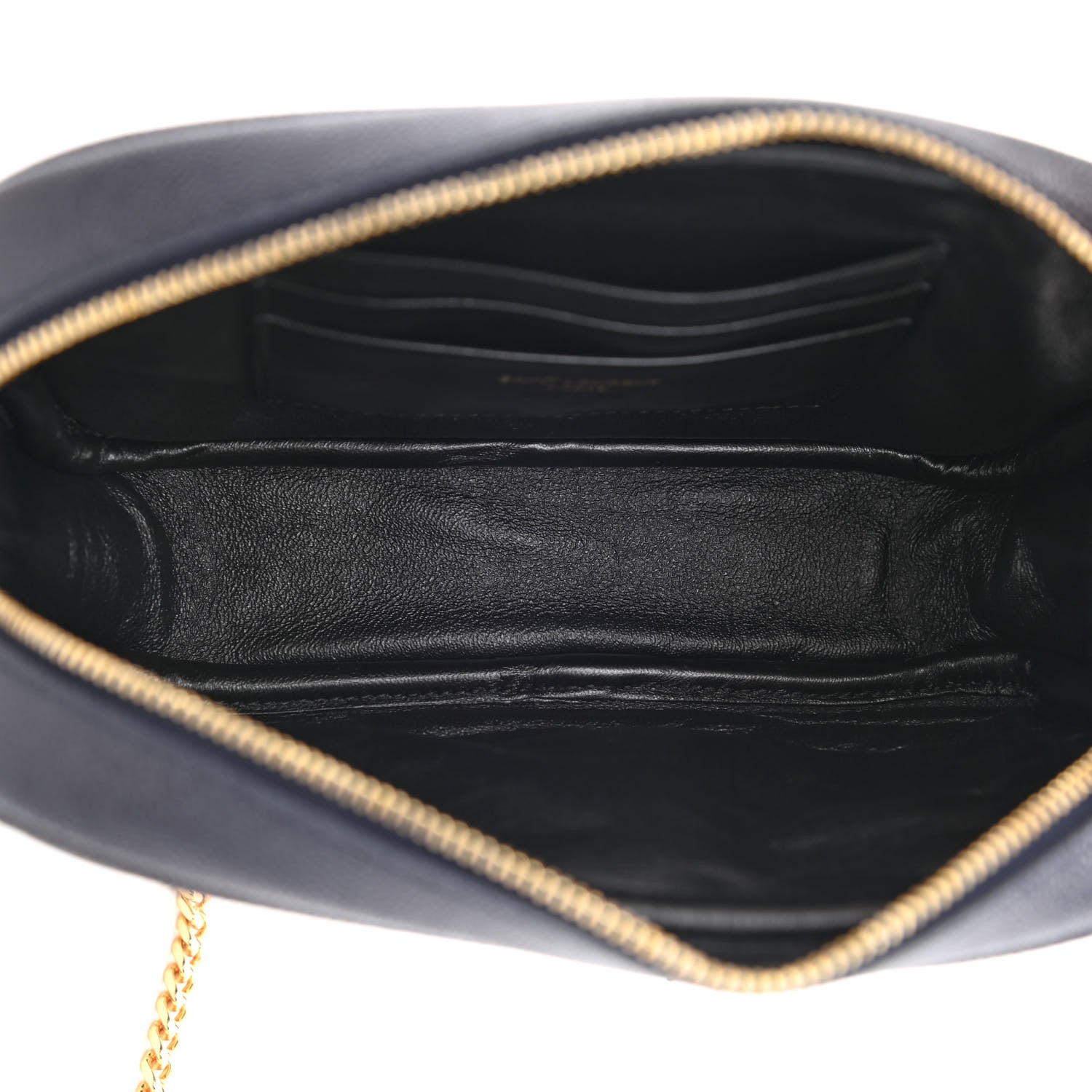 Saint Laurent Grain De Poudre Matelasse Monogram Mini Lou Camera Bag Deep Marine 5 of 11