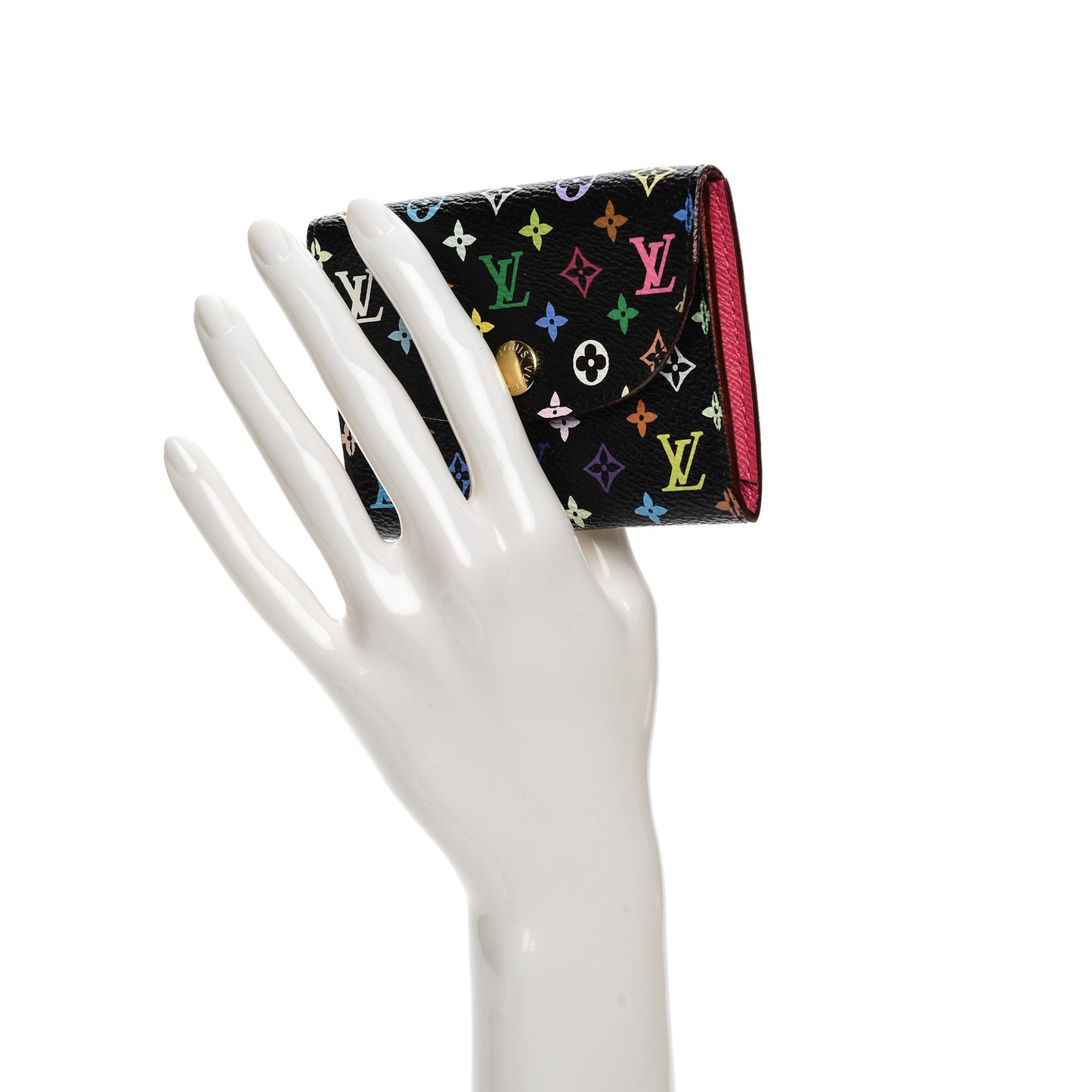 Monogram Multicolor Business Card Holder Black Grenade