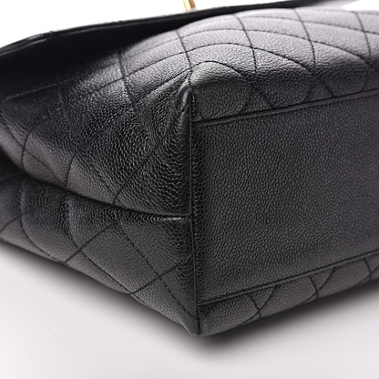 Chanel Caviar Quilted Jumbo Kelly Flap Black 9 of 13