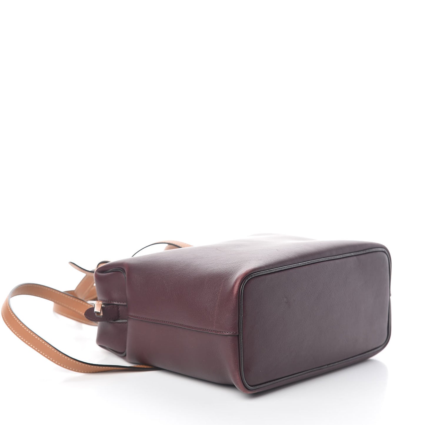Lambskin Small Soft Cube Satchel Burgundy