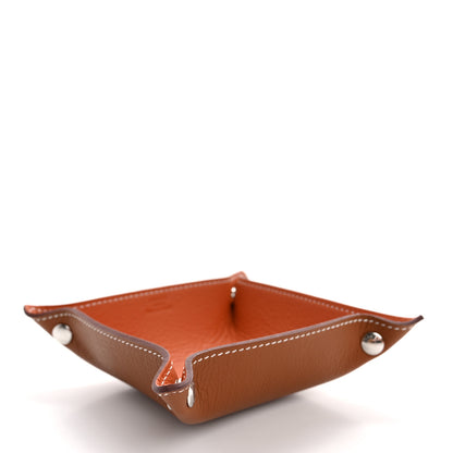 Hermes Taurillon Mini Mises et Relances Evelyne Change Tray Gold Orange 4 of 8
