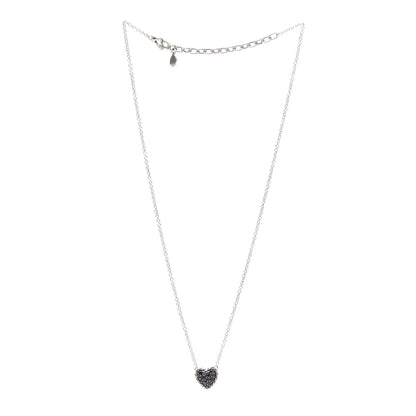 John Hardy Sterling Silver Black Spinel Heart Pendant Necklace 3 of 4