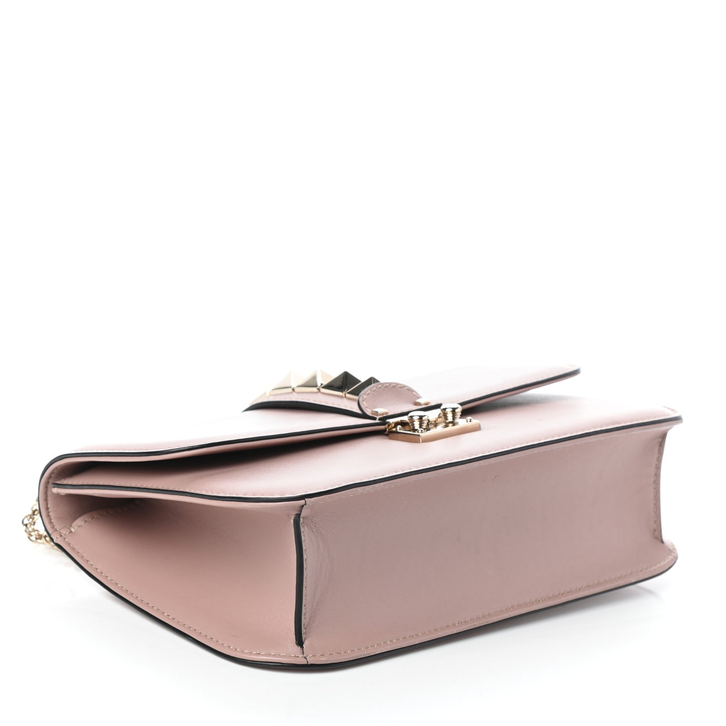Vitello Medium Glam Lock Rockstud Flap Poudre