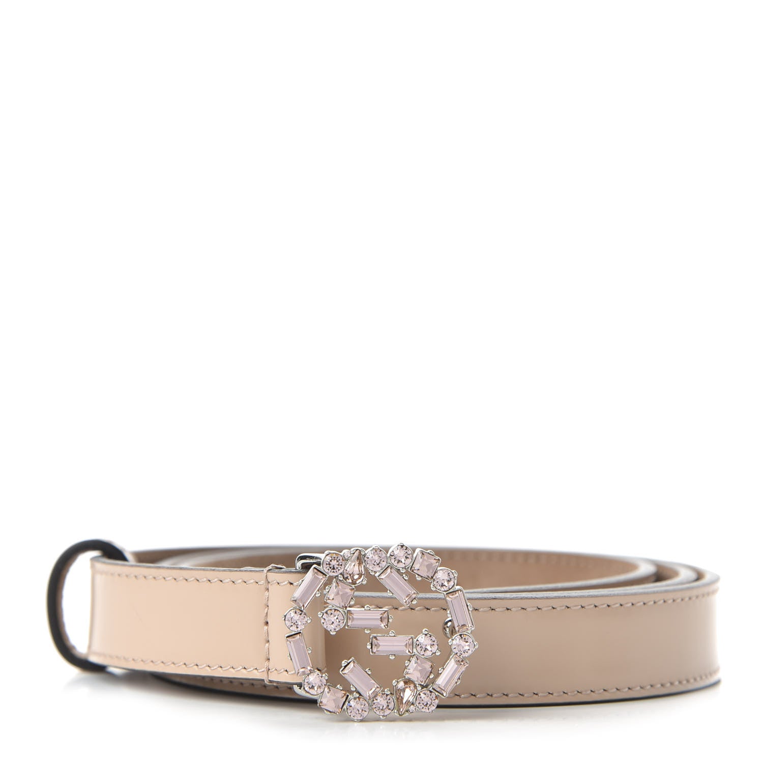 Gucci Calfskin Crystal Interlocking G Belt 95 38 Pink 1 of 5