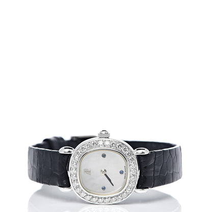 Audemars Piguet 18K White Gold Alligator Diamond Bezel Mother of Pearl 20mm Manual Winding Watch 3 of 8
