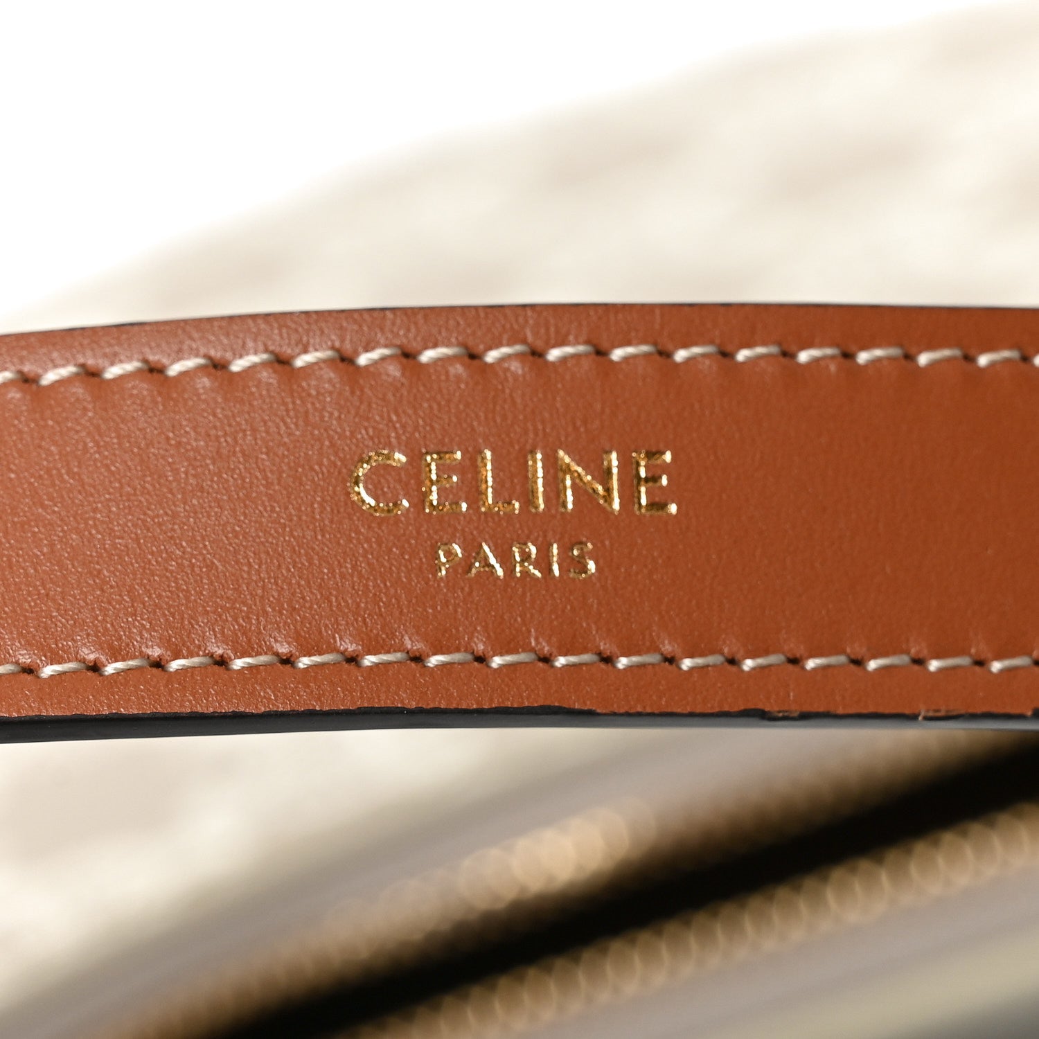 Celine Canvas Calfskin Ava Triomphe Shoulder Bag Grege 6 of 9