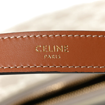 Celine Canvas Calfskin Ava Triomphe Shoulder Bag Grege 6 of 9