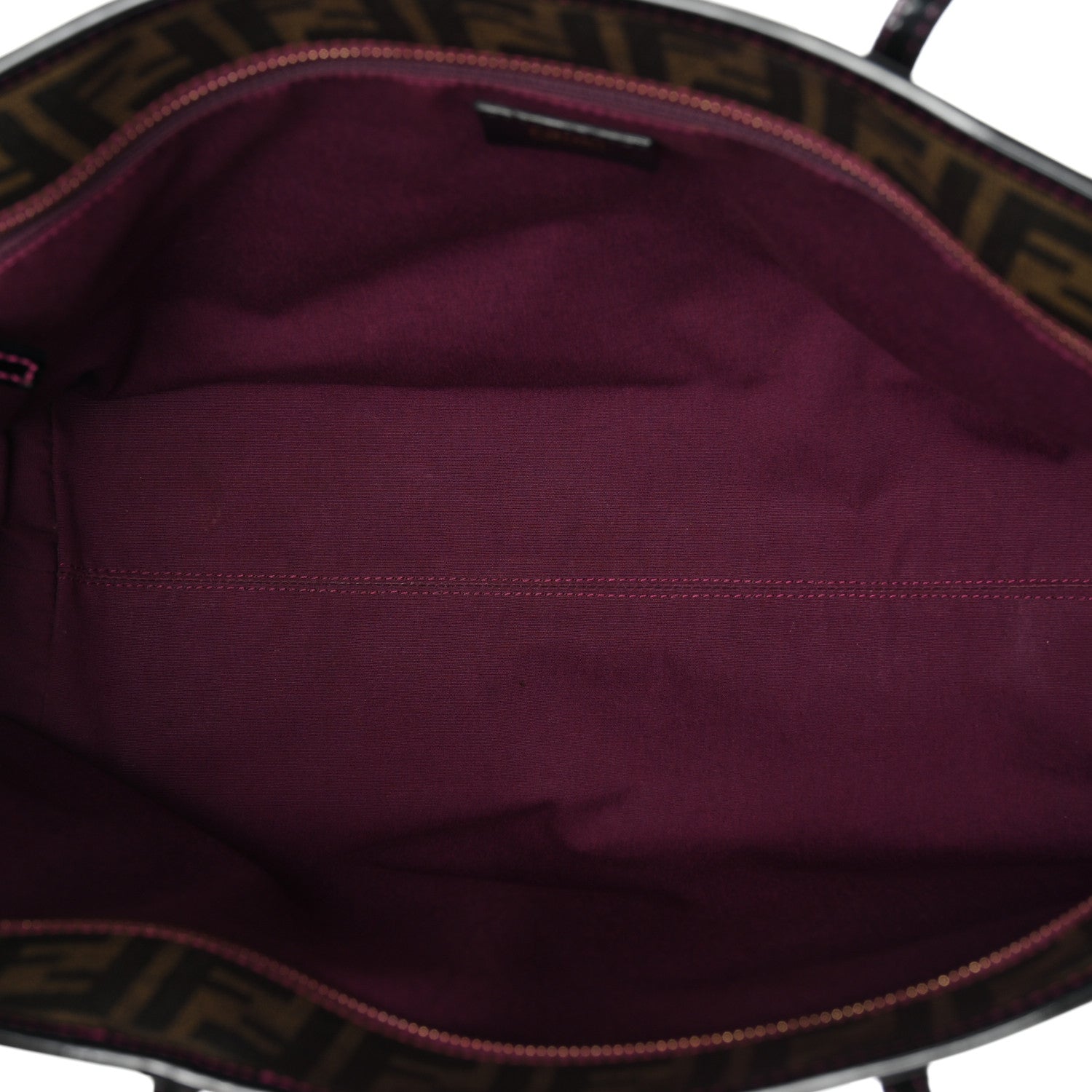 Fendi Zucca Spalmati Clover Lady Bug Roll Tote Tobacco 5 of 11