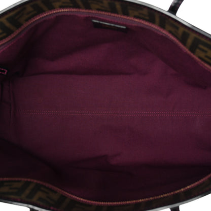 Fendi Zucca Spalmati Clover Lady Bug Roll Tote Tobacco 5 of 11