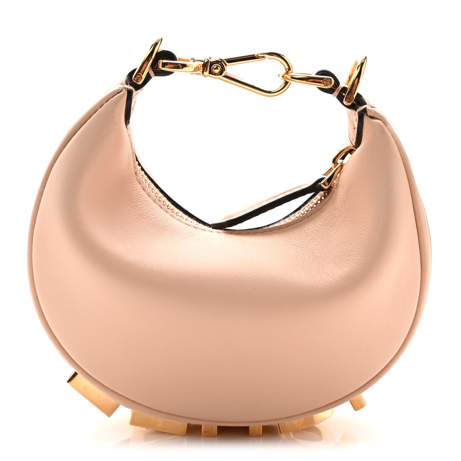 Fendi Vitello Grace Matte Nano Fendigraphy Hobo Charm Light Rose 1 of 10