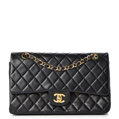 Chanel Lambskin Quilted Medium Double Flap Black 1 of 9