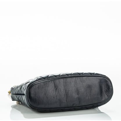 Chanel Lambskin Quilted CC Shoulder Bag Navy Blue 4 of 8