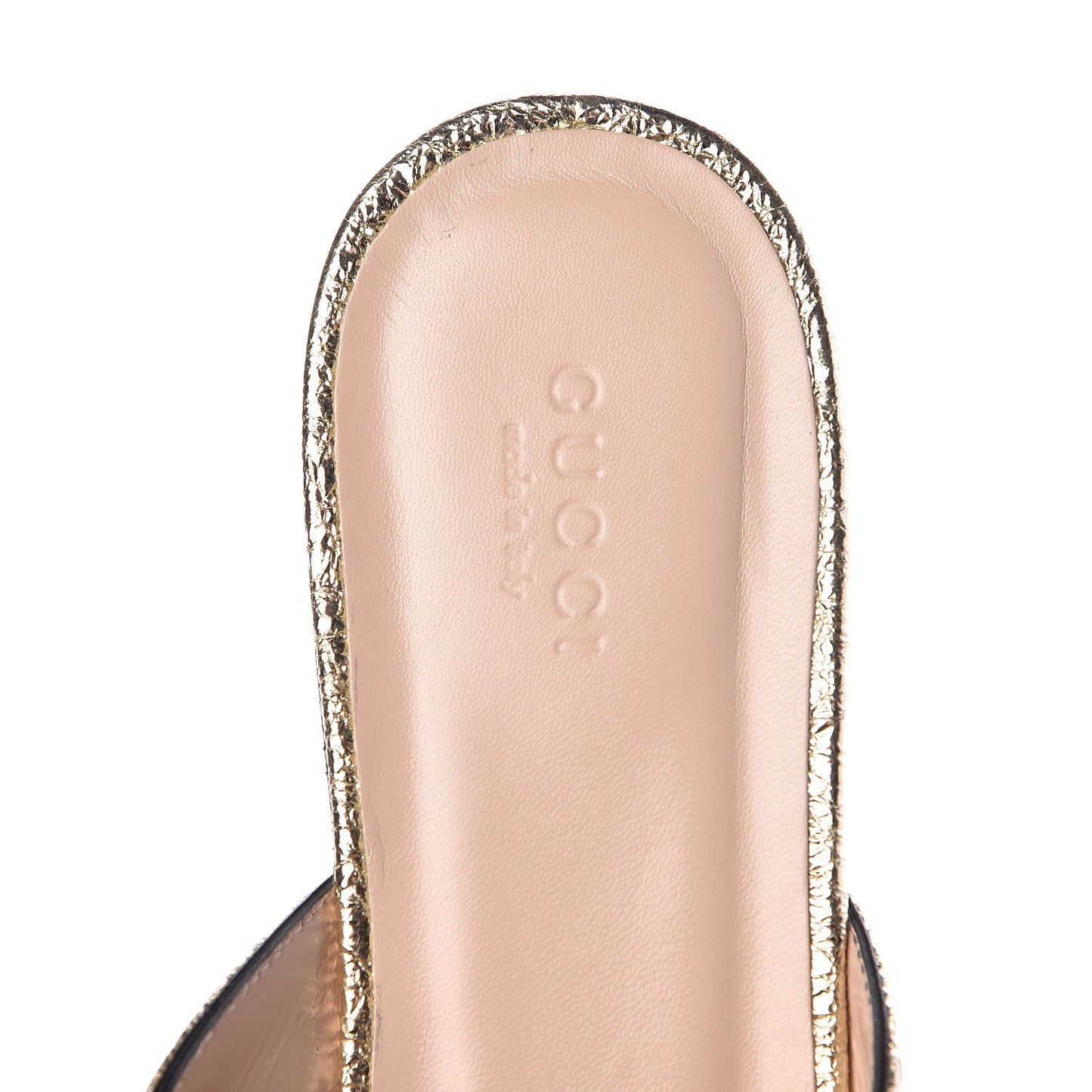 Galassia Womens GG Marmont Fringe Slippers 39.5 Platino