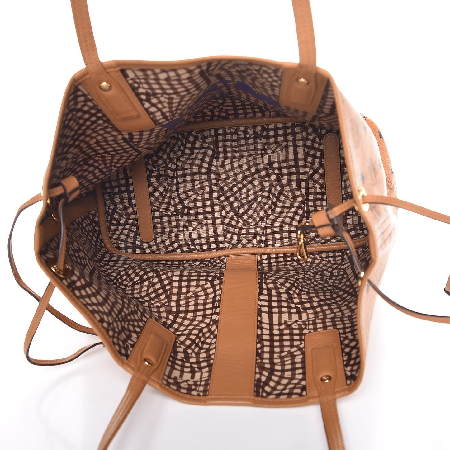 Visetos Liz Reversible Shopper Tote Cognac