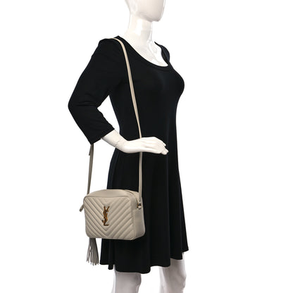 Saint Laurent Calfskin Matelasse Monogram Lou Camera Bag Crema Soft 2 of 10