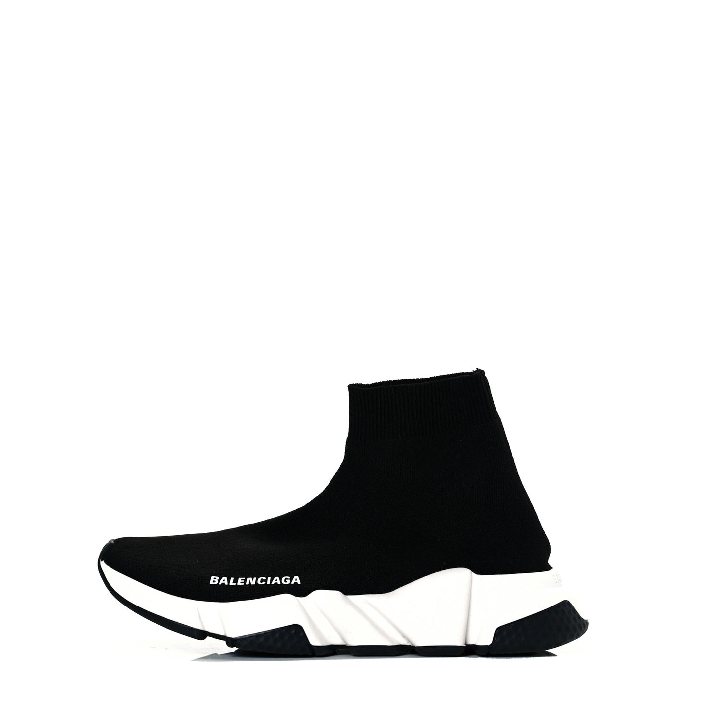 Neoprene Knit Womens Speed Sneakers 38 Black White