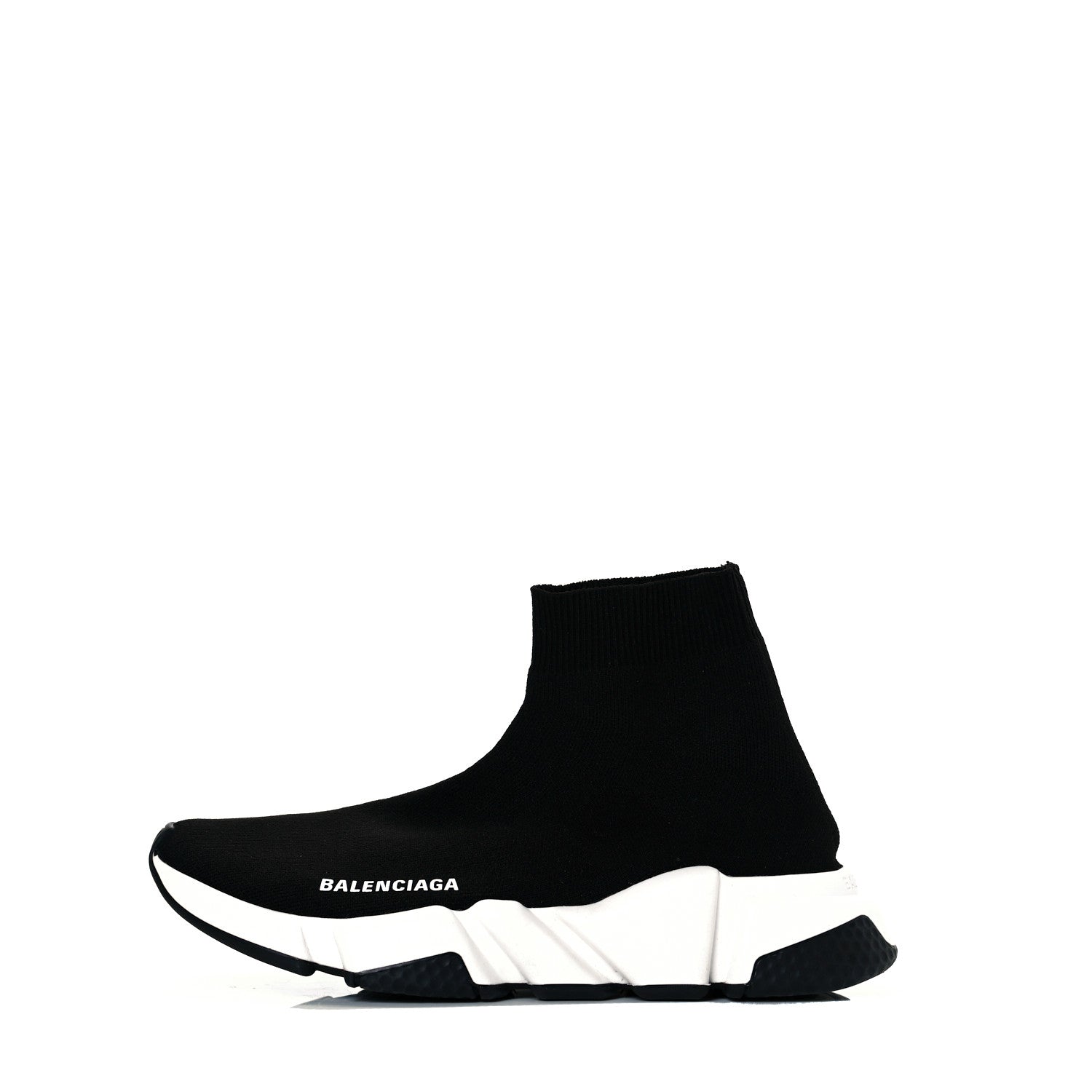 Balenciaga Neoprene Knit Womens Speed Sneakers 38 Black White 2 of 16