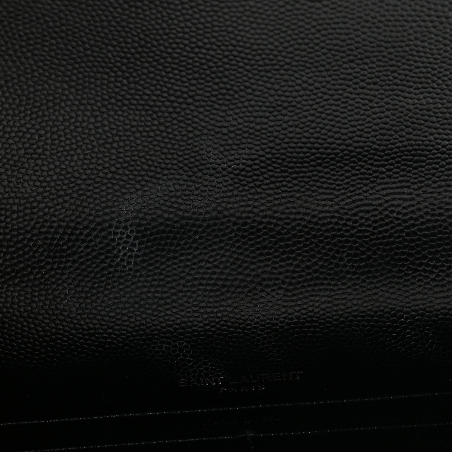 Saint Laurent Grain De Poudre Matelasse Chevron Monogram Envelope Chain Wallet Black 12 of 13